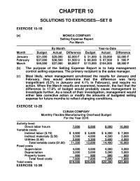 Accounting Chapter 10 Homework Instead Includes Both Controllable And Common Fixed