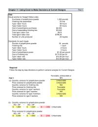 Accounting Chapter 11 Homework Using Excel Make Decisions Current