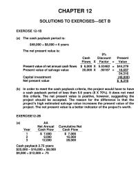 Accounting Chapter 12 Homework Year Total Capital Investment Positive Negative Net