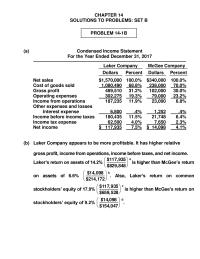 Accounting Chapter 14 Homework Increase Problem 145b A Ratio Target Walmart