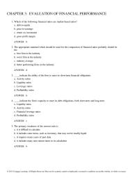 Economics Chapter 3 Which of the following financial ratios are market-based ratios