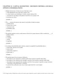 Economics Chapter 10&nbsp;the is considered to be a more realistic reinvestment rate