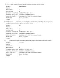 Chapter 02 The of the general environment includes all elements that occur