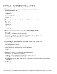 Economics Chapter 11 The discount rate used in calculating the certainty equivalent