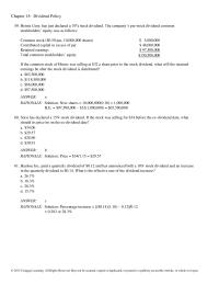 Economics Chapter 15 Sulzer’s Dividend Payout Ratio Given That The