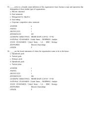 Chapter 05 Refers to a broadly stated definition of the organization’s
