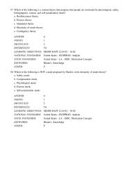 Chapter 12 Which of the following is a content theory that proposes