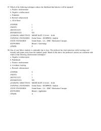 Chapter 12 Which of the following techniques reduces the likelihood that