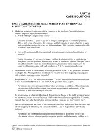 Marketing Part VI Homework Part Case Solutions Case 61 Abercrombie Sells