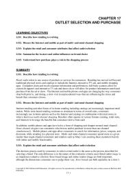 Marketing Chapter 17 Homework Destination Shoppers 21 Percent Mall Shoppers