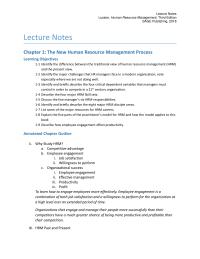 Human Resources Chapter 1 Homework Xi Technology And Knowledge Managers Are Experiencing
