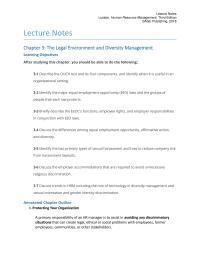 Human Resources Chapter 3 Homework Lecture Notes Lussier Human Resource Management Third