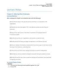 Human Resources Chapter 6 Homework Screening Applications And Resumes Applicants Information&nbsp;