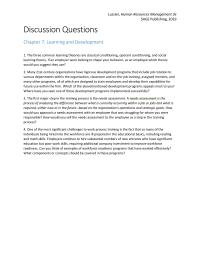 Human Resources Chapter 7 Homework How Would You Approach Needs Assessment With