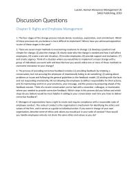 Human Resources Chapter 9 Homework Think Recent Conversation