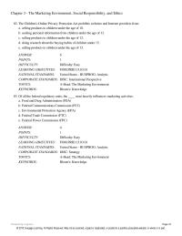 Chapter 03 The Marketing Environment Social Responsibility And