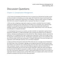 Human Resources Chapter 11 Homework Thinking About Organizations That You Have Worked