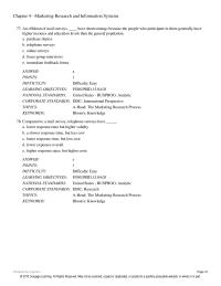 Chapter 04 Marketing Research Process Keywords Blooms Comprehension Powered