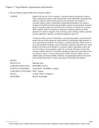 Chapter 05 How do business markets differ from consumer markets
