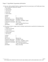 Chapter 05 Ahead Developing Sales Forecasts Keywords Blooms Comprehension