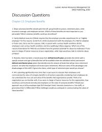 Human Resources Chapter 13 Homework What Are Some The Advantages And Disadvantages
