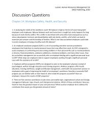 Human Resources Chapter 14 Homework EAP What Steps Can Employers Take Support