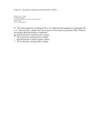 Chapter 2 The Electronegativity Nitrogen N 30 While