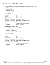 Chapter 07 An organization that decides to buy all parts of an item from