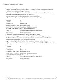 Chapter 08 Reaching Global Markets 32 Which The