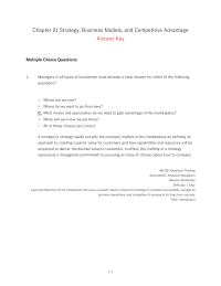 Chapter 1 Quest For Competitive Advantage which The Following Frequently