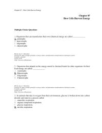 Chapter 7 Organisms That Can Manufacture Their Own Chemical