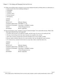 Chapter 11 Developing And Managing Goods And Services