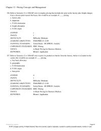 Chapter 12 Corporate Standards Disc Pricing Topics Ahead Development