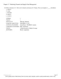 Chapter 13 Disc Strategy Topics Ahead The Role Marketing