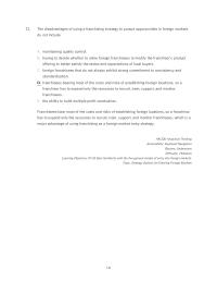 Chapter 7 The Disadvantages Using Franchising Strategy Pursue