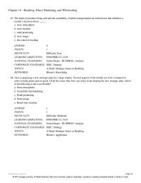 Chapter 14 The kinds of products being sold and the availability