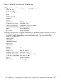 Chapter 14 Angela The Business Serving Retailers General merchandise Wholesaler