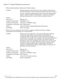 Chapter 15 Integrated Marketing Communications Explain The Communication