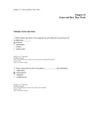 Chapter 15 DNA Affects The Traits Organism Providing The