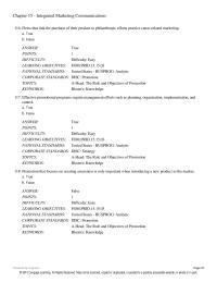 Chapter 15 Firms that link the purchase of their product to philanthropic