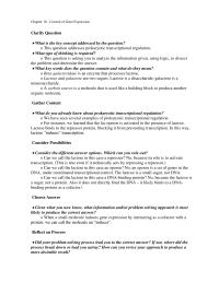 Chapter 16 control of gene expression clarify question what is the key