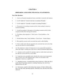 Chapter 4 Note Use The Following Data For The