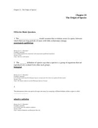 Chapter 22 The Model That Assumes That Evolution Proceeds