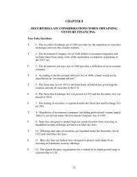 Chapter 8 Considerations When Obtaining Venture Financing&nbsp;