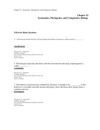 Chapter 23 Characteristics Between The Branch Points Cladogram