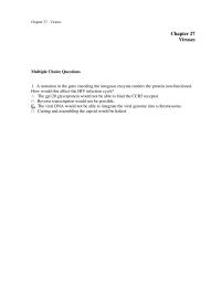 Chapter 27 Mutation The Gene Encoding The Integrase Enzyme