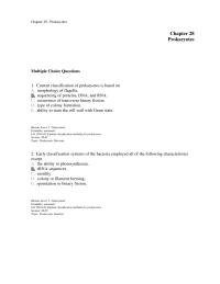 Chapter 28 Current Classification Prokaryotes Based Morphology Flagella Sequencing