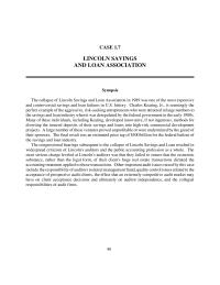 Accounting Chapter 1 Homework Case 17 Lincoln Savings And Loan Association