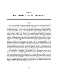 Accounting Chapter 1 Homework&nbsp;New Century Financial Corporation was one of the leading firms&nbsp;