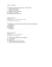 Chapter 31 What The Function The Generative Cell